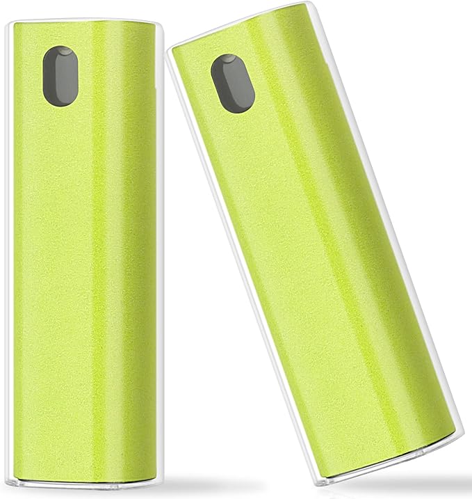 2 Pcs Fingerprint Proof Screen Cleaner,3 in 1Touchscreen Mist Cleaner Spray Wipe Cleaner Fingerprint-Proof Soft Fiber Flannel,Safe for All Phones Glasses Tablet Laptop TV Watch Screens(Green)-DeskLoop Office