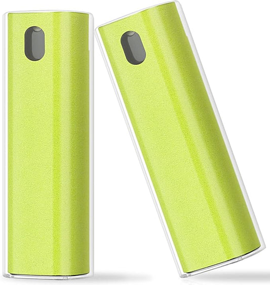 2 Pcs Fingerprint Proof Screen Cleaner,3 in 1Touchscreen Mist Cleaner Spray Wipe Cleaner Fingerprint-Proof Soft Fiber Flannel,Safe for All Phones Glasses Tablet Laptop TV Watch Screens(Green)-DeskLoop Office
