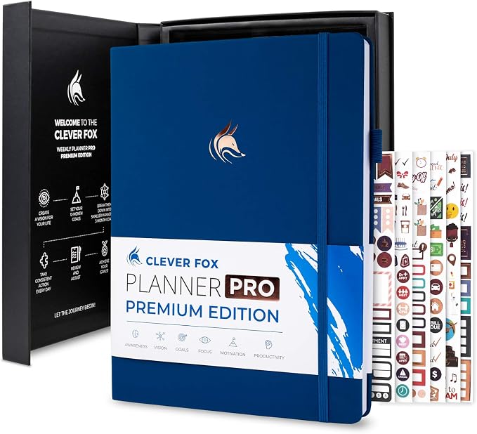 Clever Fox Planner Pro Premium – Luxurious Weekly & Monthly Planner by CleverFox