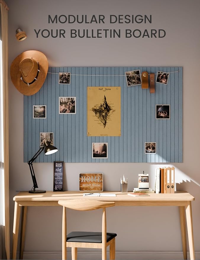 Fluxynara Large Felt Bulletin Board 36" x 24" Cork Board Alternative-6 Pack - Image 8