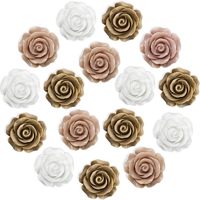 15 pcs - Cute Flower Magnets - Rose Magnets by KEYDUACU