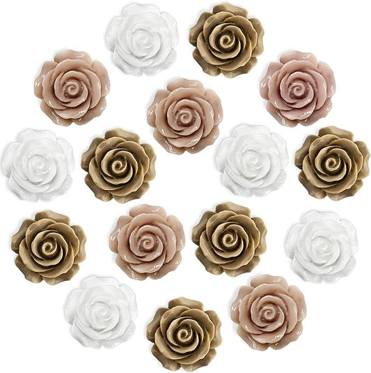 15 pcs - Cute Flower Magnets - Rose Magnets by KEYDUACU