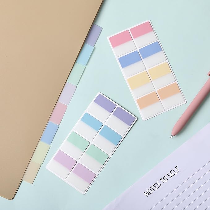 Mr. Pen- Sticky Index Tabs, 240 Pcs, Pastel Sticky Tabs for Notebooks, Page Markers, Page Tabs for Binders, Page Tabs Sticky Tabs for Books, Notebook Tabs, Book Sticky Tabs for Notebooks-DeskLoop Office