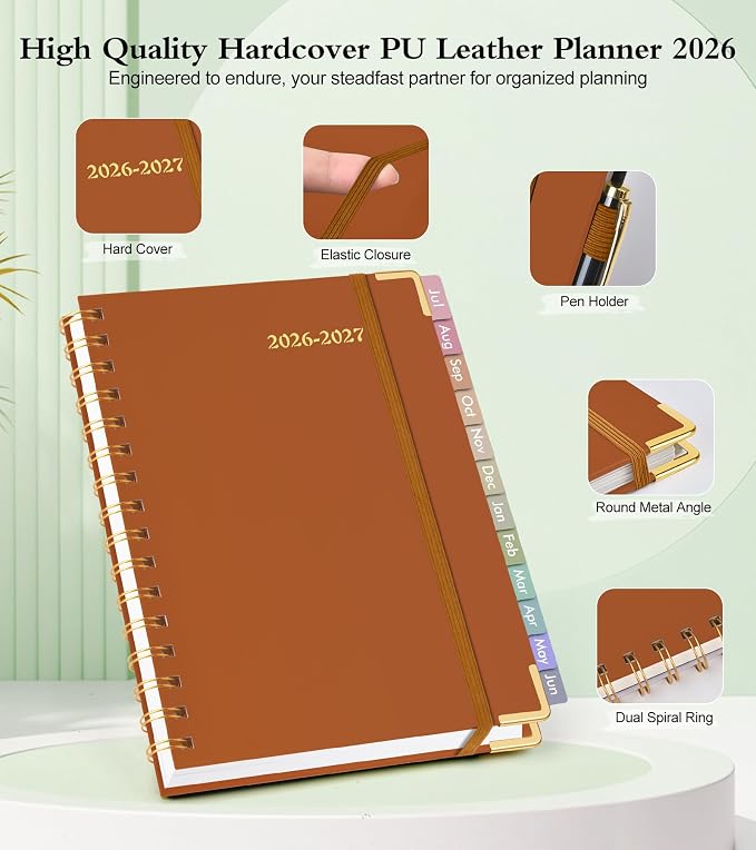 Academic Planner 2026-2027, Hardcover Weekly and Monthly Calendar Planner from - Image 4