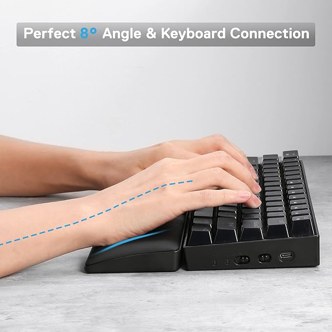 Redragon P035 Meteor S Computer Keyboard Wrist Rest Pad, Ergonomic Soft Memory - Image 7