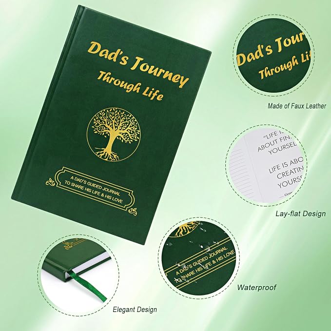 A Father's Guided Journal to Share His Life Memory Keepsake Book, Fathers-Day - Image 3