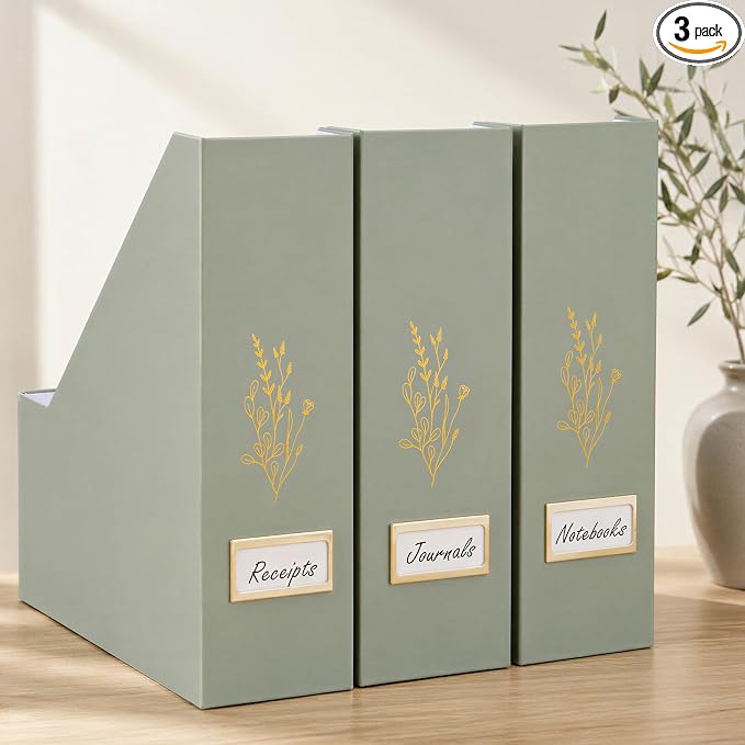 ZICOTO Beautiful Magazine Holder Set Of 3 by ZICOTO