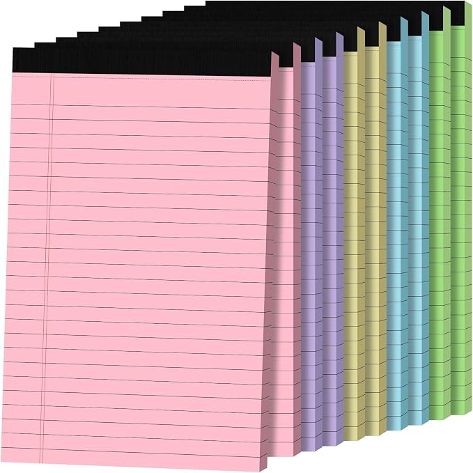10pcs Small Note Pads, Color Notepads 5x8 College Ruled Notebook, Writing Pads by Ciphyfee