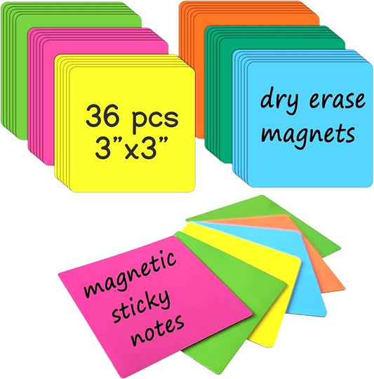 36Packs Reusable Magnetic Sticky Notes, Widely Use to Post Notes by Unknown