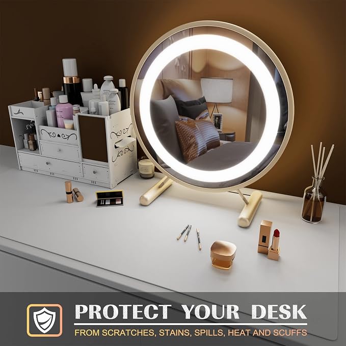 K KNODEL Small Office Leather Desk Mat, Mouse and Keyboard Pad, Computer and - Image 6