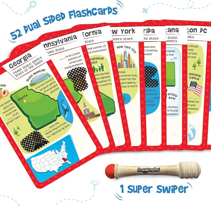 Imagimake Mapology USA Flash Cards | Learn United States Along - Image 2