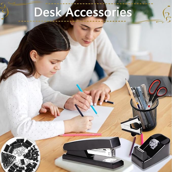 Office Supplies, Desk Accessories, Stapler and Tape Dispenser Set - Image 4