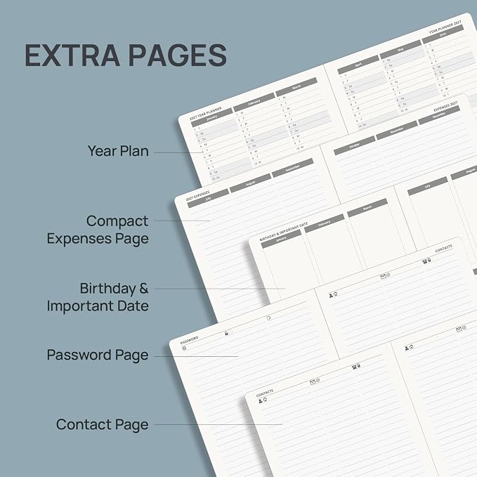POPRUN 2027 Planner Weekly and Monthly, 6.5" x 8.75" Calendar, Jan 2027- Dec - Image 5