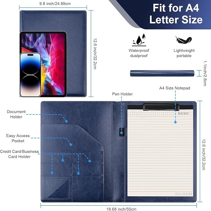 Portfolio Binder, Portfolio Folder Padfolio - Image 3