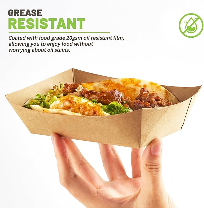 ZORRITA Paper Food Trays, 2 Lb, 200 Pack | Disposable, Take Out Basket Holders - Image 4