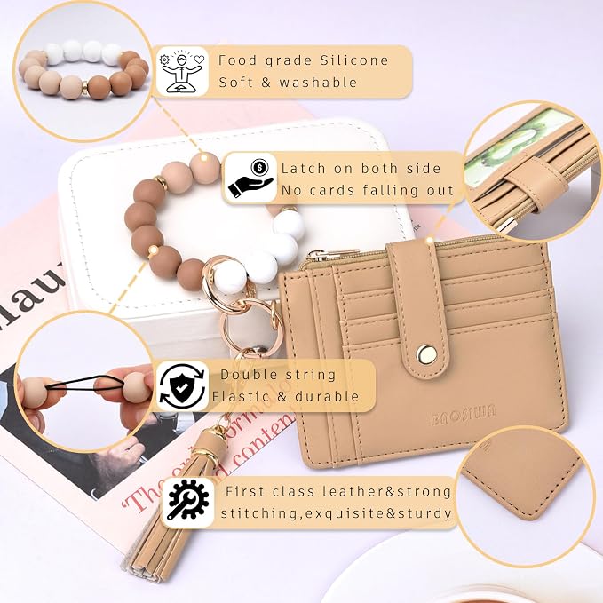 BAOSIWA Silicone Bracelet Keychain Wallet - Image 3