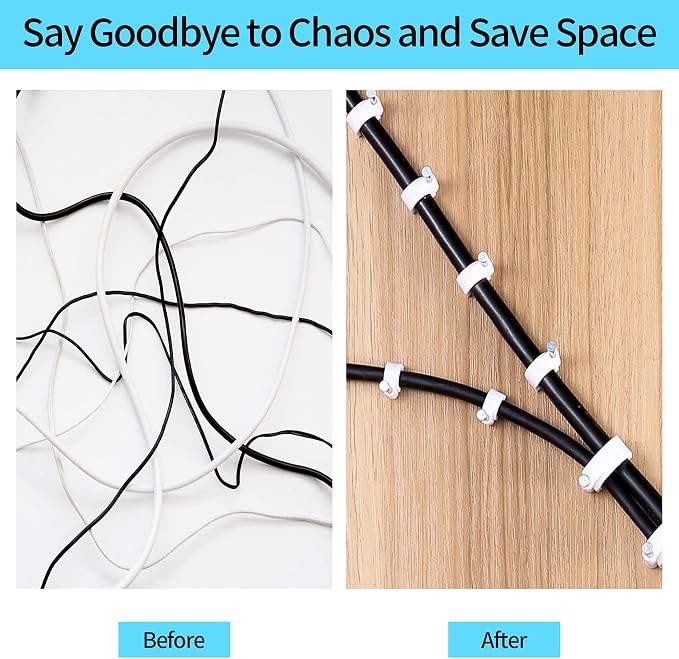Abnii Cable Clips, 4mm 6mm 8mm 10mm, Wire Wall Clips - Image 3