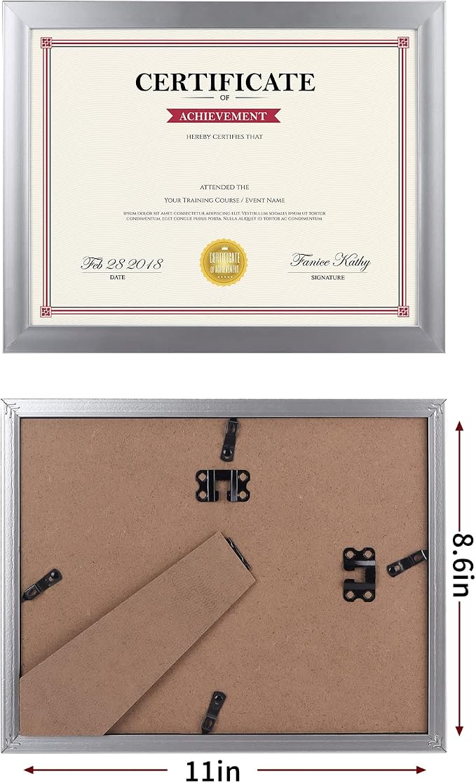 Giftgarden 8.5x11 Picture Frame Silver Set of 12, Wall or Tabletop Display - Image 2
