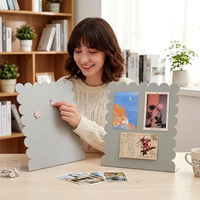 Gueevin 2 Pcs Magnet Board Standing Magnetic Metal Board - Image 2