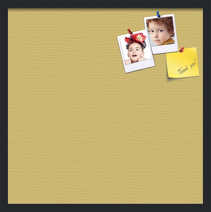 PinPix 24x24 Inch Cork Bulletin Board. This Decorative Framed Pin Board Comes with Honey Pastel Design and a Satin Black Frame. Ideal for Home Office Decor or Message Board (PinPix-1810)-DeskLoop Office