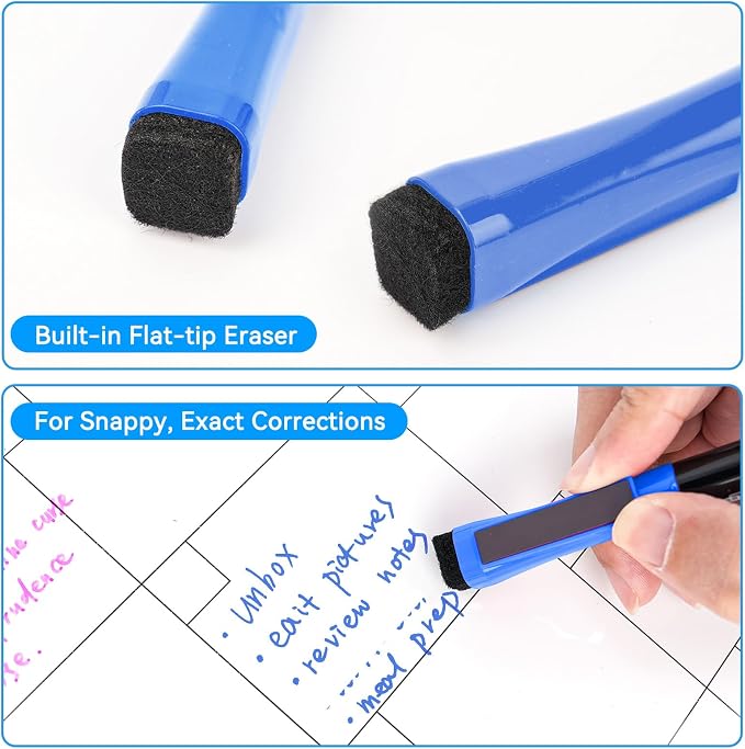 maxtek Magnetic Dry Erase Markers Ultra Fine Tip, 0.7mm Extra Fine Point Thin - Image 5