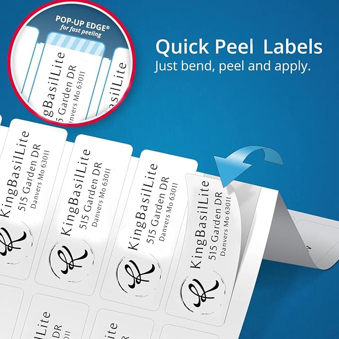 LINMAGCO Personalized Return Address Labels Silver 500 Pcs Mail Labels - Image 2