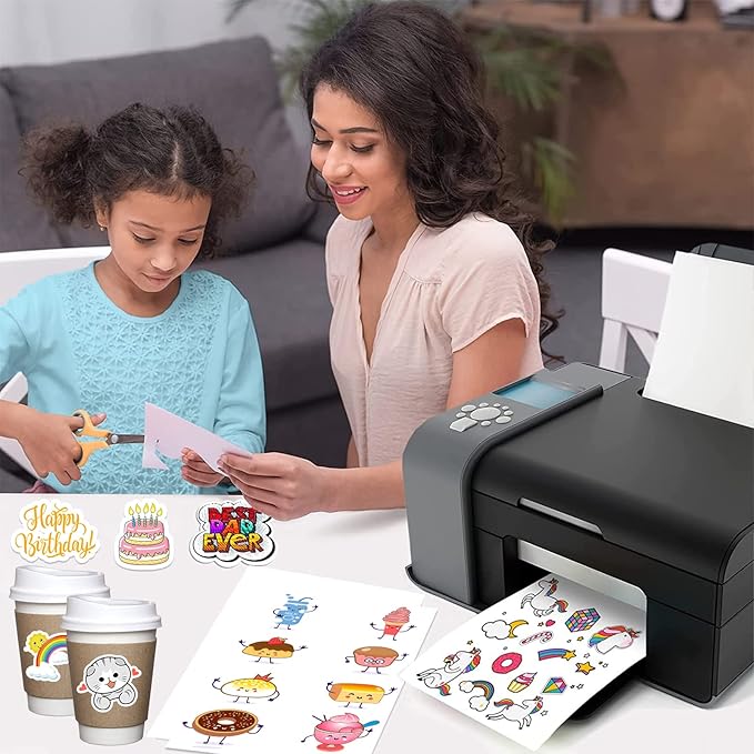 500 Full Sheet Stickers, 8.5" x 11", 500 Labels-DeskLoop Office