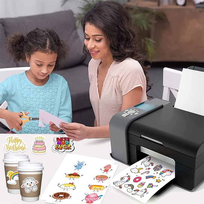 Full Sheet Sticker Paper for Laser & Ink Jet Printers, 8.5" x 11" Full Sheet Address Shipping Label, 200 Sheets 200 Labels-DeskLoop Office