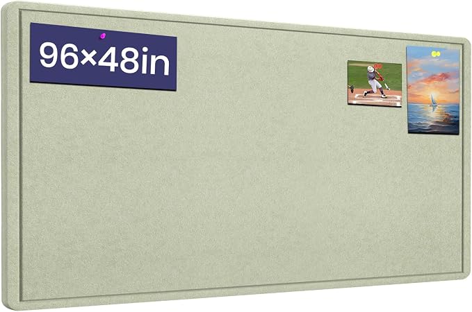 Extra Large Bulletin Board, 96 X 48 inches Cork Board by Hrrtyueg