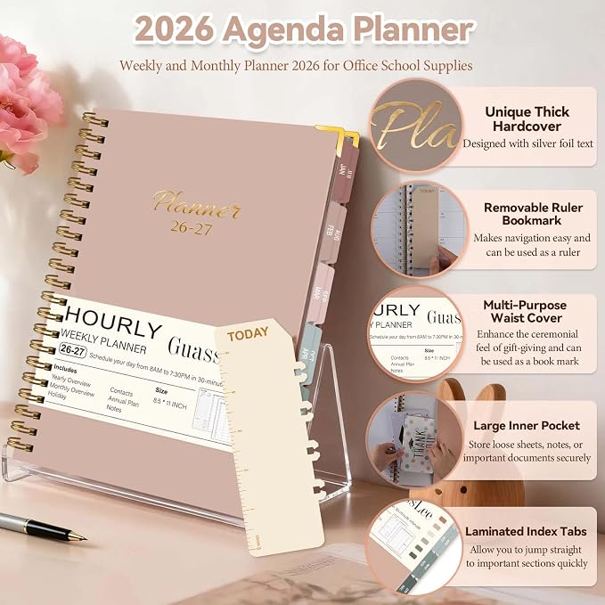 Large 2026-2027 Academic Planner, Weekly & Monthly Appointment Book from Jul. - Image 7