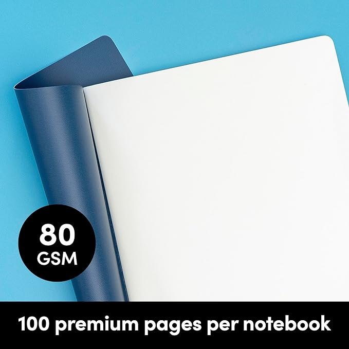 PAPERAGE Soft Cover Blank Journal Notebook, 2 Pack, (Blush), 100 Pages, Large 7.5 inches x 9.5 inches, Ideal for Sketch Book, Note Taking & Travel Journal-DeskLoop Office