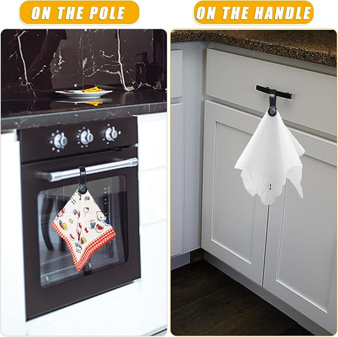 Leather Magnetic Kitchen and Bathroom Towel Clips - Image 6