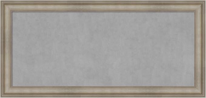 Amanti Art Silver Framed Magnetic Board 25x53 Oversize Vision Board by AmantiArt