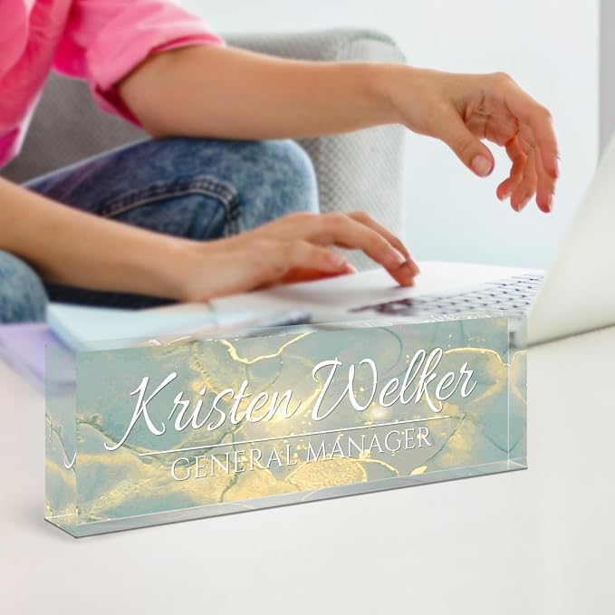 Name Plate for Desk, Desk Name Plate Personalized, Office Decor for Women Men - Image 6