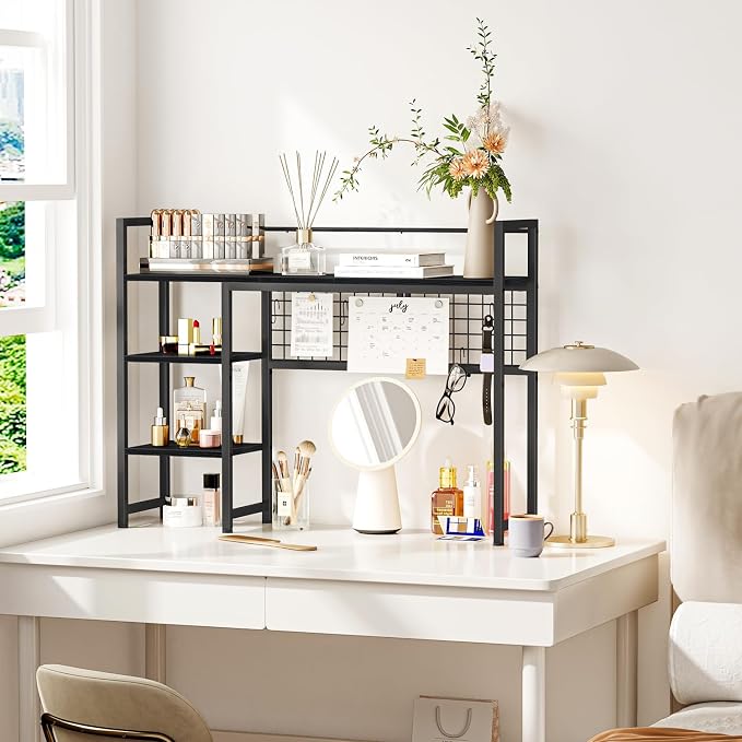 Snughome Desk Shelf, 38.6" Desktop Organizer Shelf, Desk Hutch - Image 5