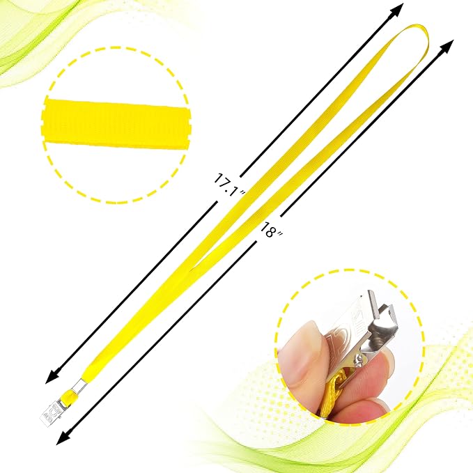 LOCONHA 100 Pack Yellow lanyards Lanyards - Image 2