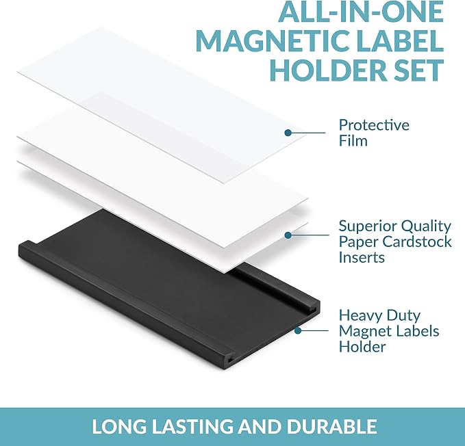 50 Pack"C" Channel Magnetic Label Holders 1x2 - Image 2