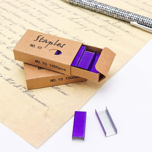 NatSumBasics 4000 Purple Staples Small Colored #10 Staples - Image 7