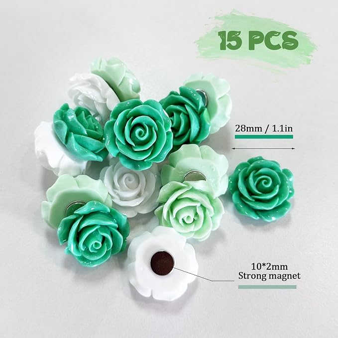 15 pcs - Cute Flower Magnet, and Decorative - Image 3