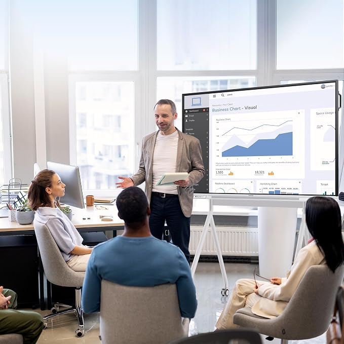 Smart Board, Built-in Digital Whiteboard, Wireless Casting, Split-Screen & - Image 5