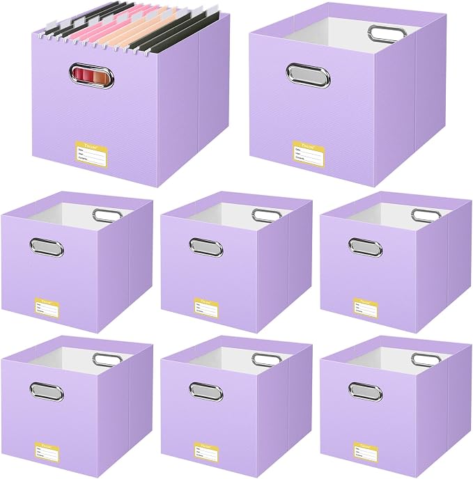 BALEINE File Organizer Box, Cardboard File Folder Organizer by BALEINE