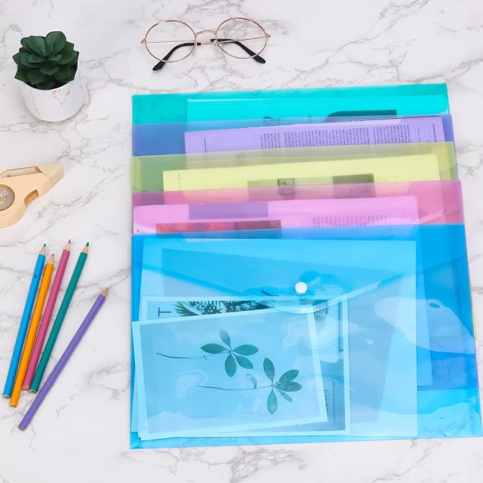 EOOUT 5pcs Plastic Envelopes, Plastic Folders - Image 6