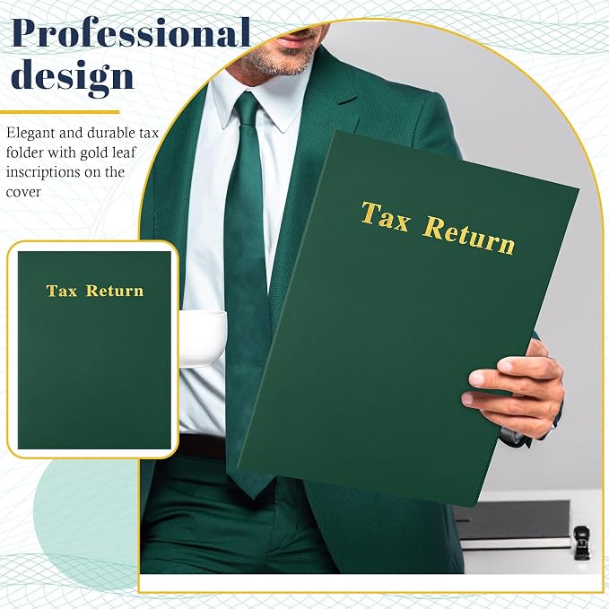 Harloon 40 Pcs Tax Return Folders 12 x 9 Inches 2 Pocket Folders Bulk Gold Foil - Image 6