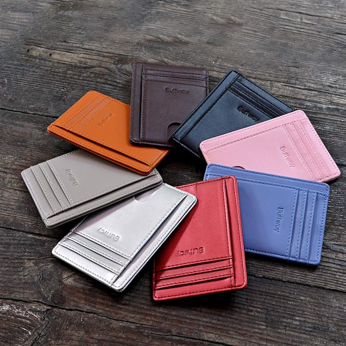 Buffway Slim Minimalist Front Pocket RFID Blocking Leather Wallets - Image 4