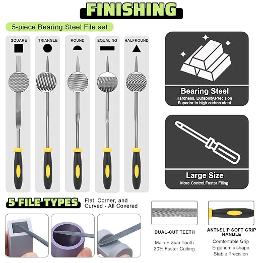 3D Printer Tools Kit, Removal Scrapers, Finishing Tools, 5 Types of Files - Image 5