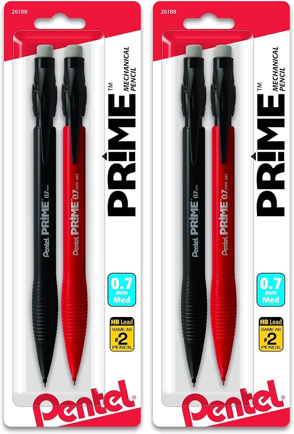 Pentel Prime Mechanical Pencil 0.7Mm Assorted Barrel Colors by PentelofAmerica