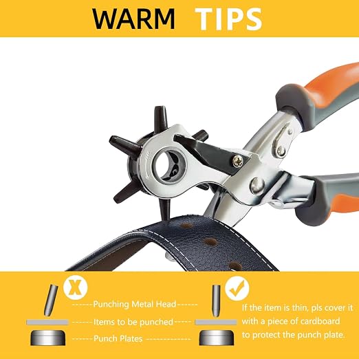 Leather Hole Punch, BILLION GOLD Heavy-Duty Belt Hole Puncher, Watch Straps - Image 5