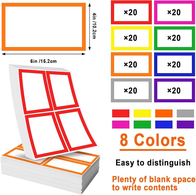6 x 4 inch Large Moving Labels for Boxes, Blank Moving Boxes Labels Stickers - Image 2