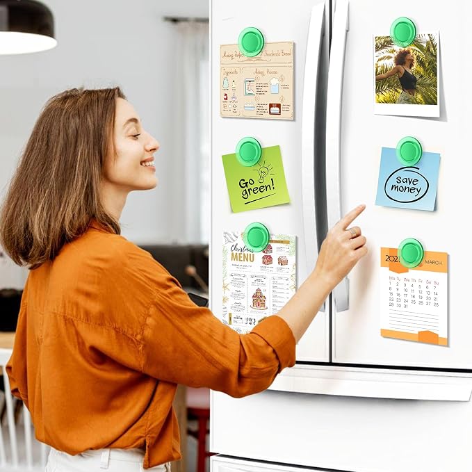 VNDUEEY 45 Pcs Whiteboard Magnets, Round Fridge Magnets, Dry Board Magnet Decor - Image 2