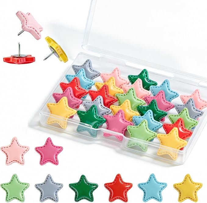 25 Pcs Decorative Thumb Tacks, Cute Decorative Push Pins by Unknown